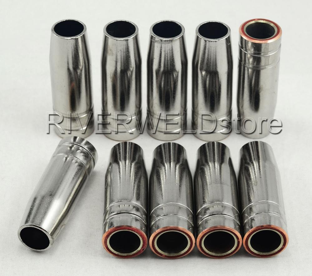 15AK MB15 MIG MAG CO2 Welding Torch of Conical Nozzle & Shield Cup & Gas Nozzle 10pk