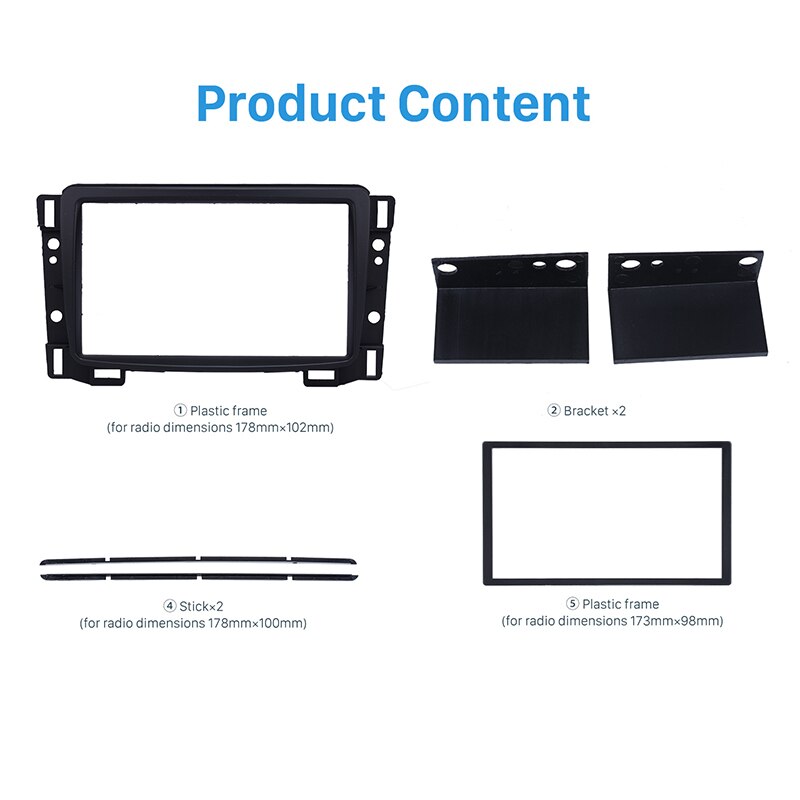 Seicane 2Din Fame for Chevrolet Sail Car Radio Fascia DVD Stereo Refit Panel Dashboard Modified Installation Kit Frame