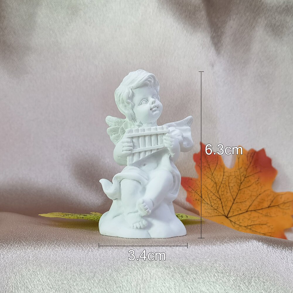 Photography Props Photo Shoot Mini Plaster Head Model Series Mythology Avatar Apollo Roman Columns fit for Jewelry Cosmetics Toy: Cherub 3
