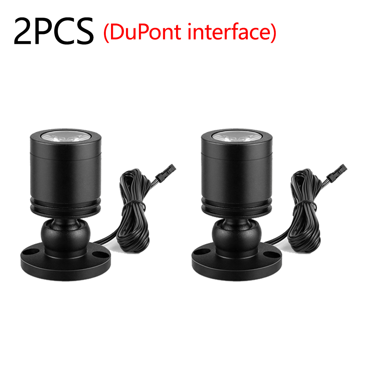 1 to stk. 10 stk. led-lys 12v stk. downlight i aluminiumsmateriale med svart skall, dupont-grensesnitt, innendørs takdekorasjonsspotlight ,2 stk. installasjonsmetode: Naturlig lys / Blå