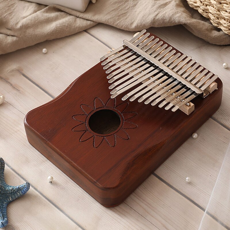 Kalimba-Piano portátil de 17 teclas, Piano de dedo de caoba de , 17 teclas, música, percusión de teclado