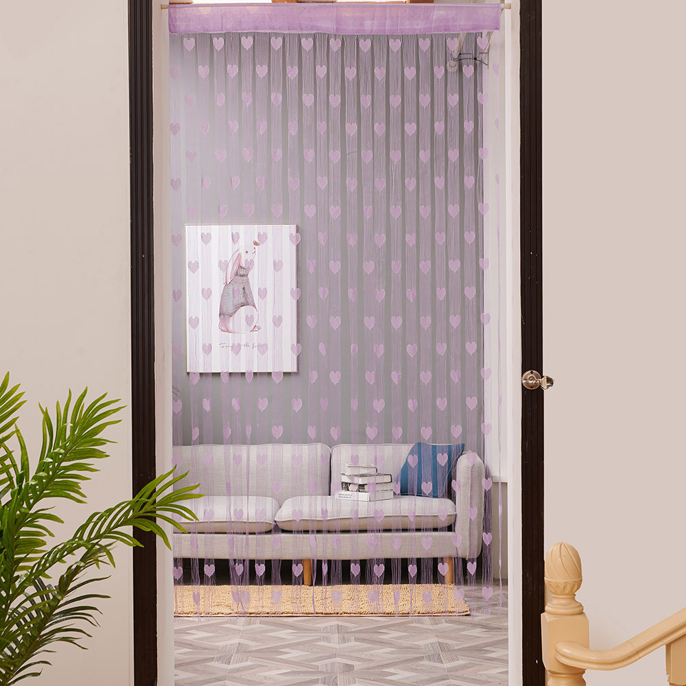 Europäischen Und Amerikanischen Stil String Vorhang Shiny Quaste Linie Vorhänge Für Wohnzimmer Küche Fenster Tür Teiler 50cm x 200cm: light purple