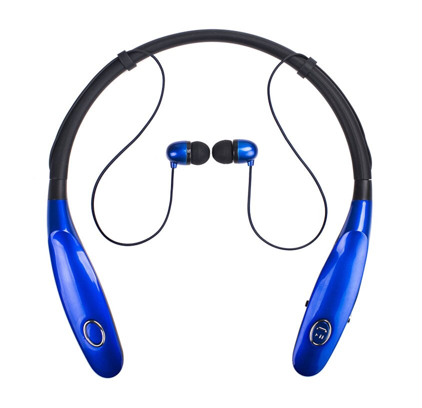 Bluetooth Earphone 30 Hr Playing Built-in Mic Wireless Neckband Sport Headphone earbuds stereo auriculares for xiaomi phone: BLUE