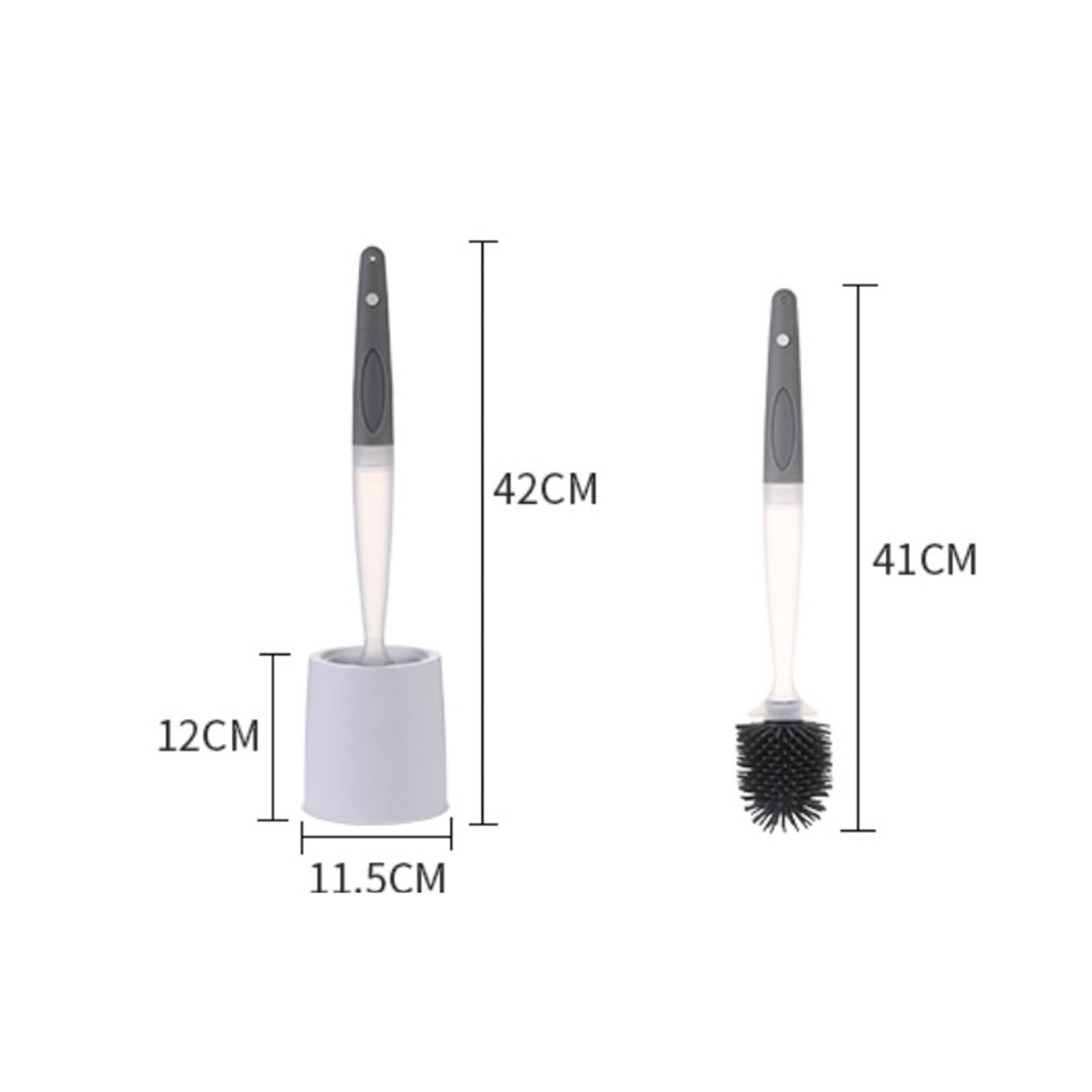 Brosse nettoyante pour cuvette de toilette en Silicone, support mural pour salle de bain, bol pliable, tête de brosse pour nettoyer le coin des toilettes