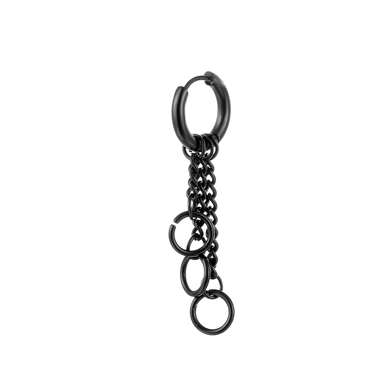 Novo punk aço inoxidável corrente hoop brincos para mulheres 2021 na moda goth pop hip hop pingentes orelha jóias acessórios brinco: Style 6