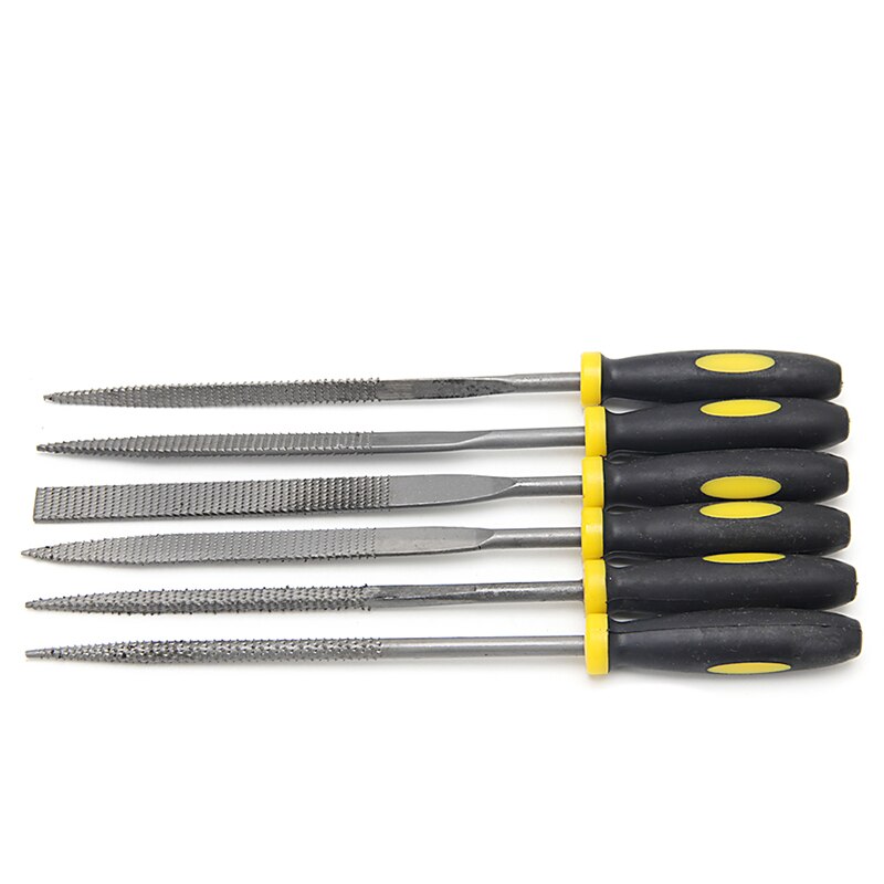 6Pcs 180mm Mini Metal Filing Rasp Needle File Wood Tools Hand Woodworking