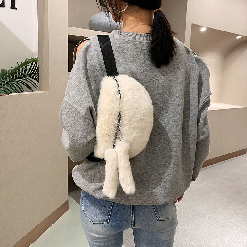 Trendige gürteltasche für damen, winter-samt-brusttasche, einfarbige schultertasche, bauchtasche, damen-outdoor-sportgürtel