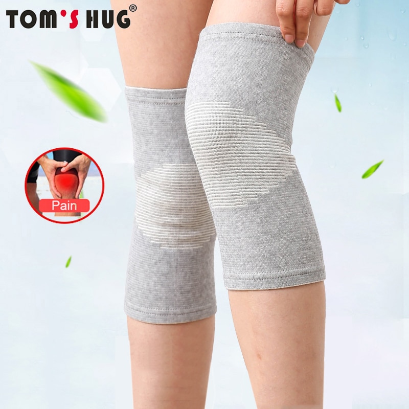 1 Pcs Knee Warm Support Brace Tom&#39;s HUG Leg Arthritis Injury Sleeve Elasticated Bandage knee Pad Charcoal Knitted Elbow kneePad