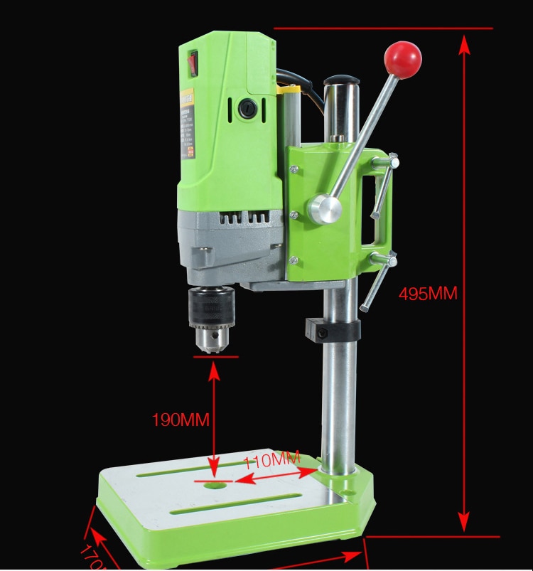 CNC Drilling Machine 220V 710W Drill Press Bench Small Electric Drill Machine Work Bench Gear Drive For DIY Wood Metal Electric