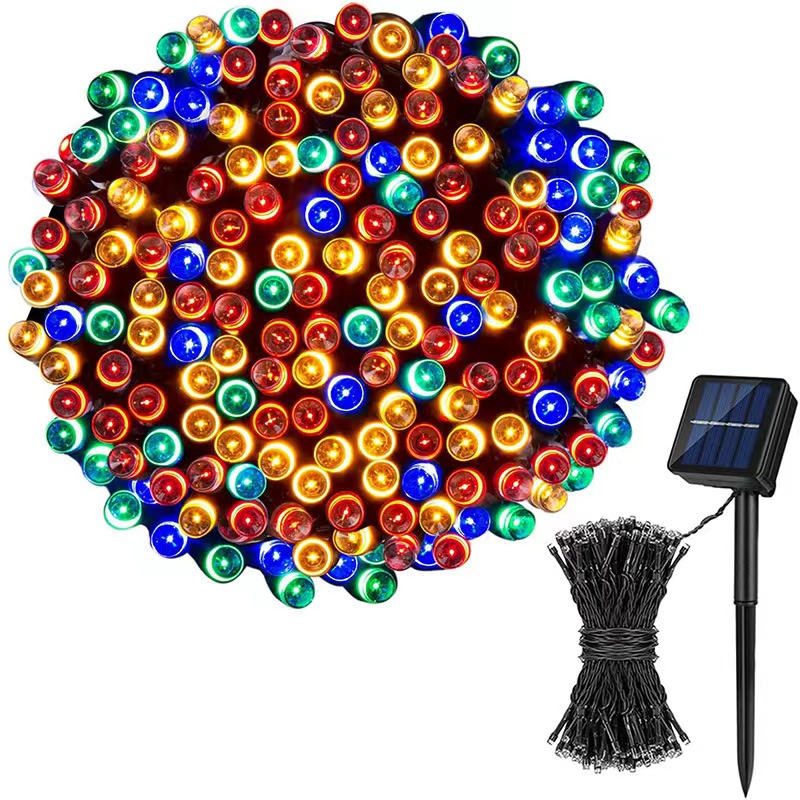 LED solar full sky star light string 8 function outdoor waterproof camping courtyard light decoration light: RGB / 11-15W