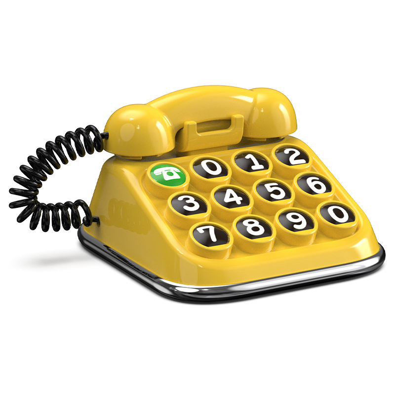 Número de teléfono para coche, aviso de estacionamiento temporal, nueva simulación Retro, teclado nostálgico, número de matrícula de coche: Negro