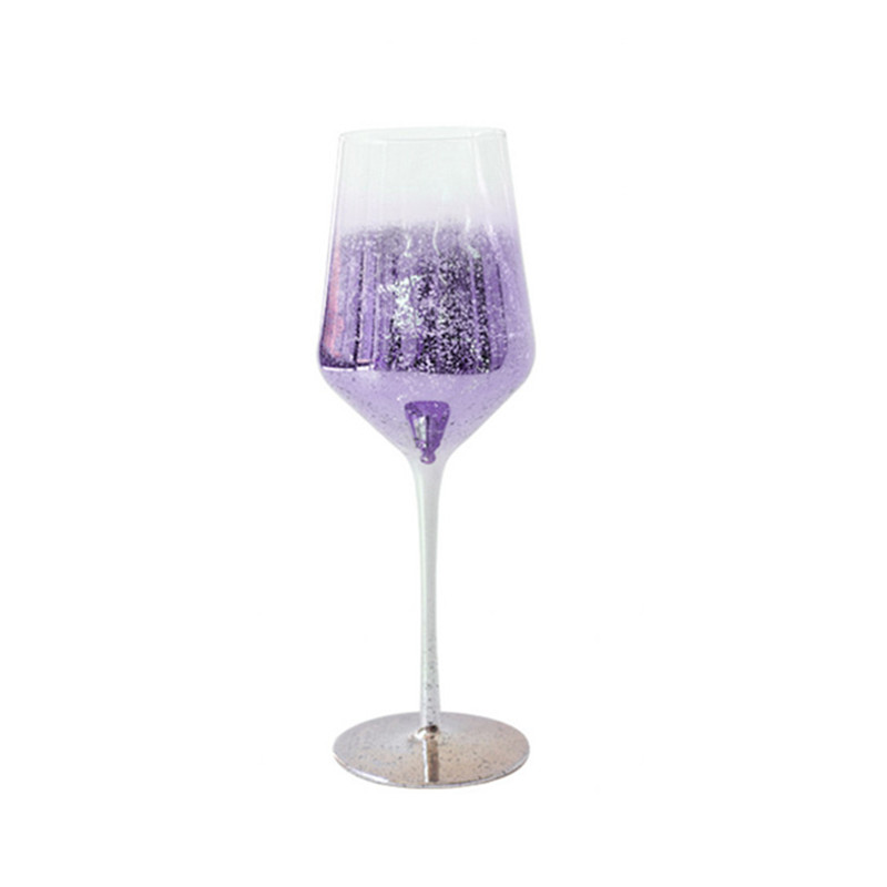 Loodvrij Champagne Bekers Creatieve Sterrenhemel Wijnglas Kleurrijke Drink Cup Party Globet Voor Thuis Diner: purple