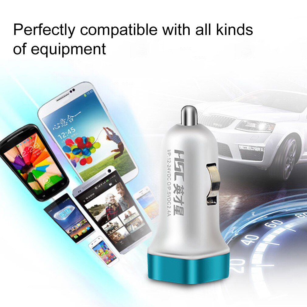 HSC 2.4A Double USB Chargeur De Voiture Support Enregistreur De Voiture Universel Téléphone Portable Tablette Chargeur pour 6 6S pour Samsung S6 YC-16