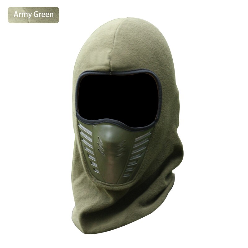 Outdoor Winter Fietsen Fleece Warm Full Face Cover Anti-Dust Winddicht Ski Mask Snowboard Hood Anti-Dust Bike thermische Sjaal: Army Green