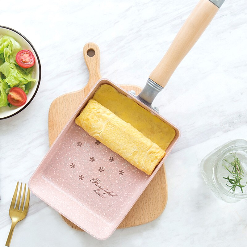 Japansk maifan sten liten stekpanna stekt äggpanna non-stick stekpanna stekt biff stekt ägg pannkaka pannkaka köksredskap
