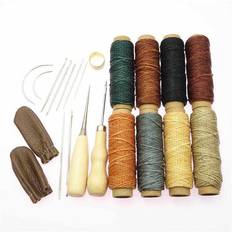 23/37/78Pcs Leather Craft Punch Tools Kit Hand Sewing Stitching Punch Carving Works Saddle Leathercraft Accessories: 22 pcs