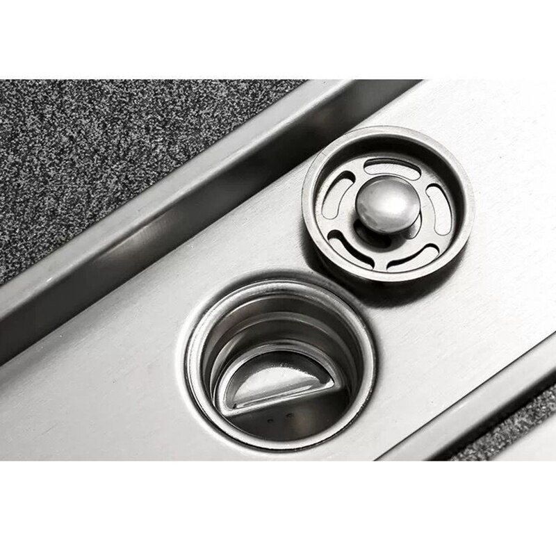 Rectangular Linear Shower Floor Drain Long Linear Drainage Channel Drain for Hotel Bathroom Kitchen Floor 20cm