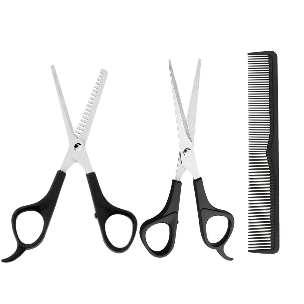 3 PCS Household Pet Grooming Tool Hair Dressing Scissors Rounded Tips Shear Thinning Scissor Comb Cat Dog Grooming Tool Set