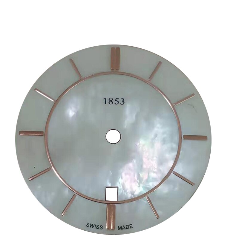 22.8Mm Wijzerplaat Voor T094210A Vrouwen Quartz T094 Horloge Tekst Horloge Accessoires T094210 Reparatie Onderdelen Voor F03.111 Beweging: shell Rose gold