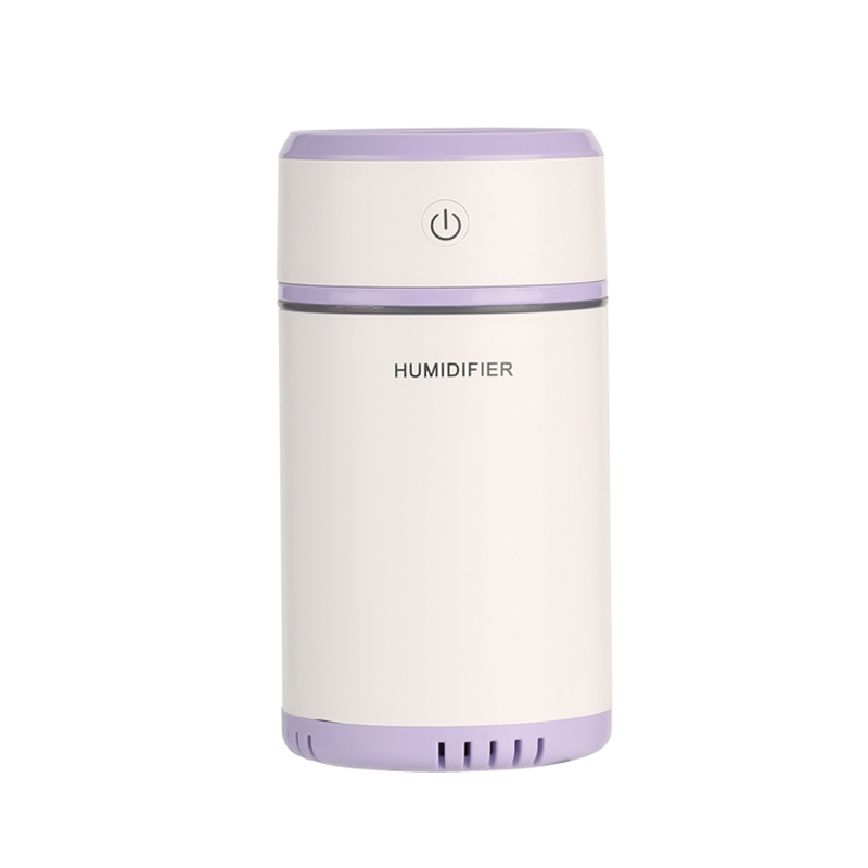 Bil essensiell oljediffusor mini ultralyds trekkende luftfukter ledet nattlys usb aromaterapi fogger luftfukter: Lilla