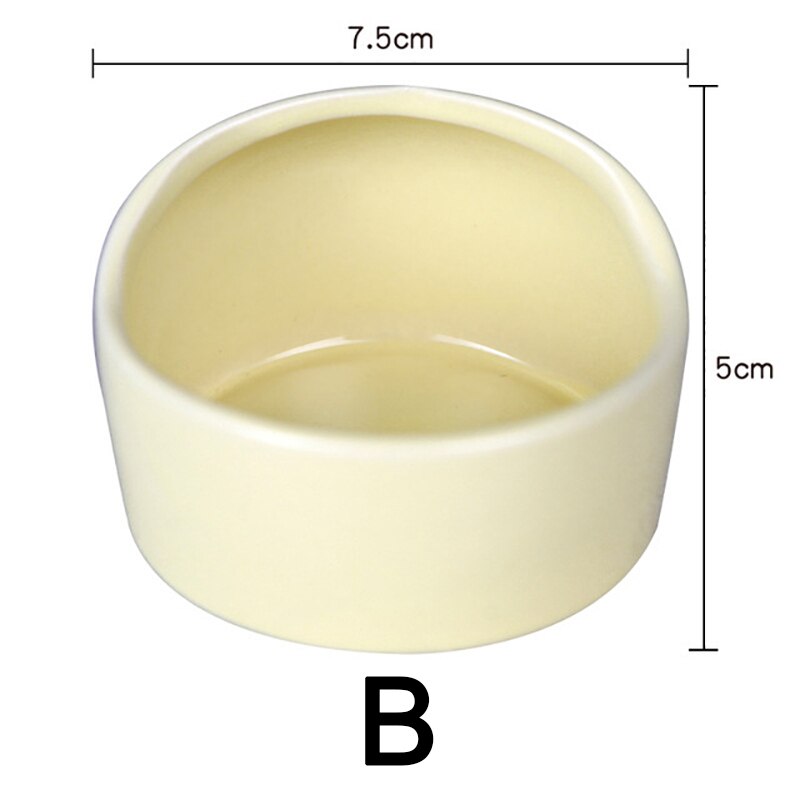 Bol à collation en céramique pour Hamster, coupe-vent , nourriture et eau, mangeoire pour petit animal de compagnie, accessoires pour Hamster,: B