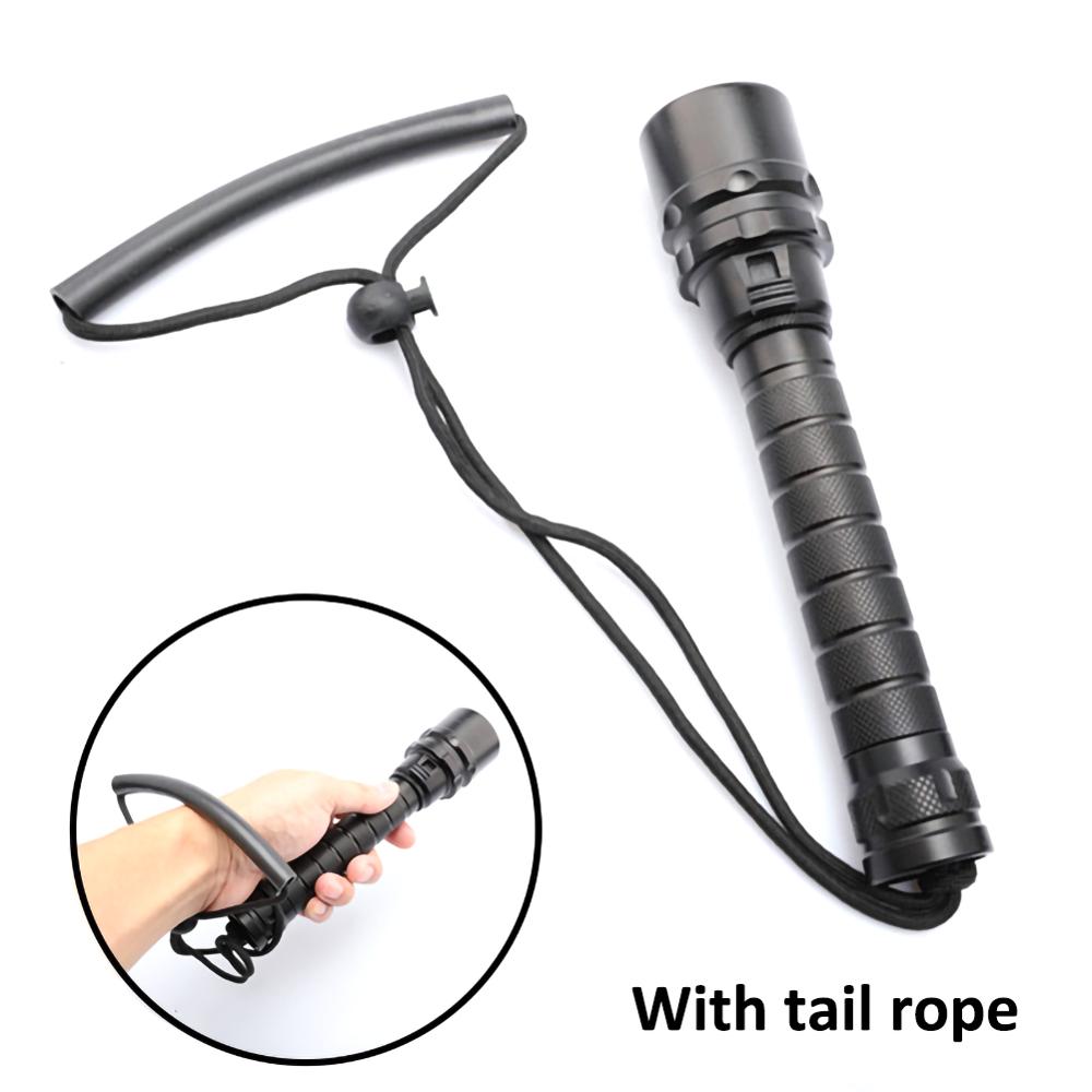 Diveing Super Bright Flashlight T6LED IP68 Highest Waterproof Rating Diving Light Powered by 18650 Battery