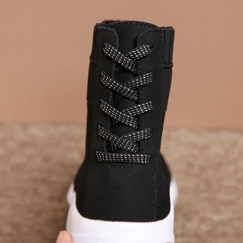 Women's Mid-Top Running Shoes - Lightweight Comfort Cushioning - Breathable Mesh - Slip-On