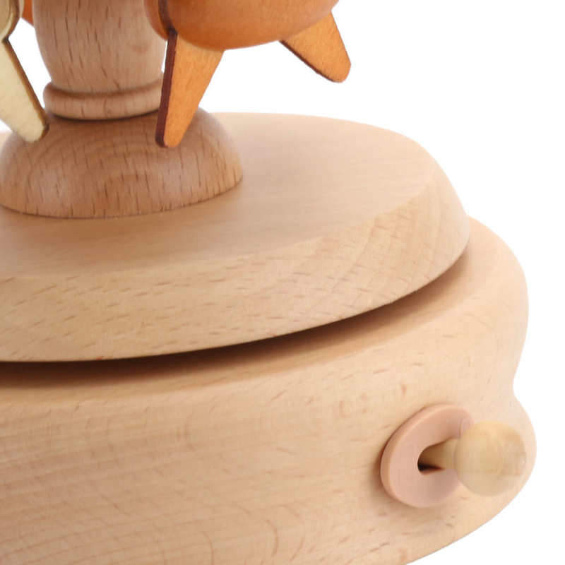 music wooden Cute Music Box Wooden Rotating Musical Box Wood Crafts Birthday Home Decor wooden music box