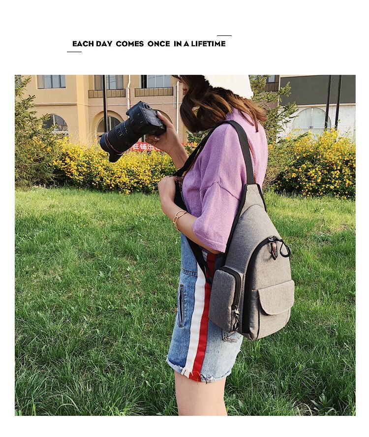 Mochila para cámara de fotos para Sony A7, A7RII, A7III, A6500, A6600, Fujifilm, X-A7, XT200, X-T100, bolsa de pecho de viaje, bolso de hombro