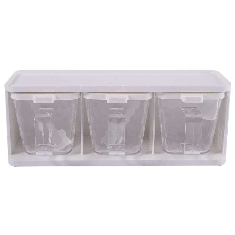 Vertically Rotatable Storage Seasoning Boxes Spice Jar Bottle With Handle And Spoon Kitchen Storage Container Herb Spice Tools: Default Title