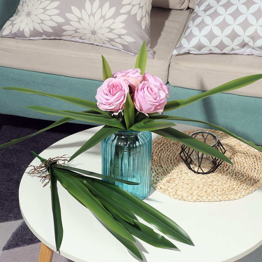 5/7/10 Real Touch Artificial Orchid Leaf Silicon Feel Leafs Butterfly Orchid Flower Home Decorative Grass Arrangements Plant