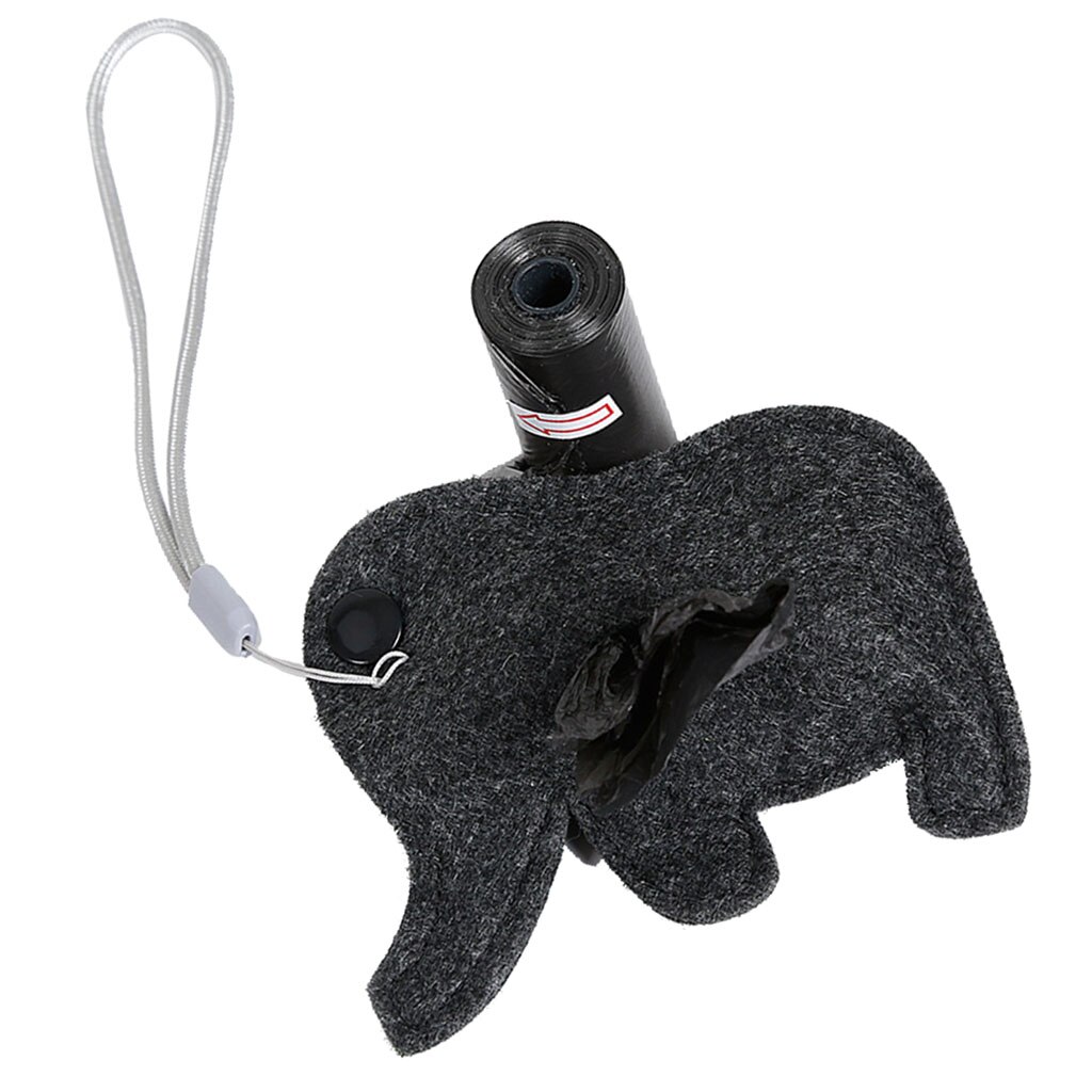 Pets Dog Poop Waste Dispenser Box Poop Removal Disposal Bags Holder Dog Supplies: Black