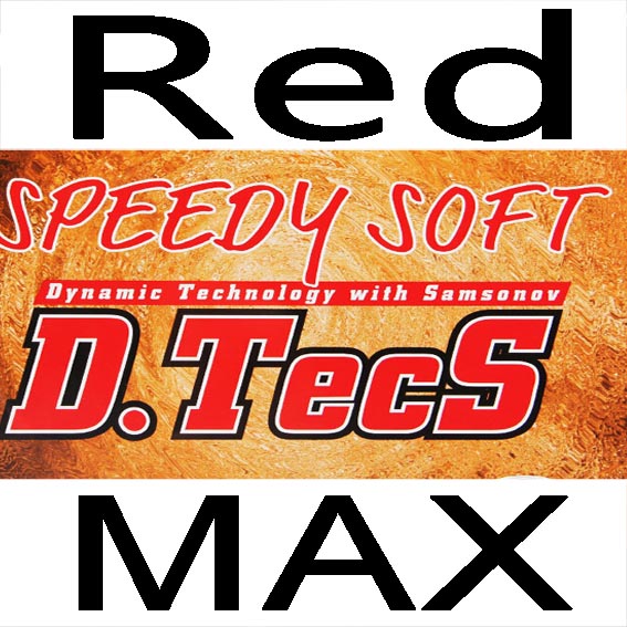 TIBHAR SPEEDY SOFT D.TECS short pips with sponge table tennis rubber ping pong tenis de mesa: red MAX