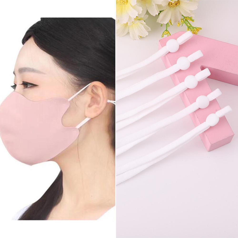 10/30/50 Pcs réglable masque couture élastique bande cordon lanière boucle faisant extensible casque antibruit fournitures de travaux manuels avec boucle d'oreille corde W0A3