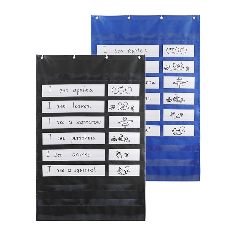 Classroom Children Pocket Chart with Hook Schedule for Home School