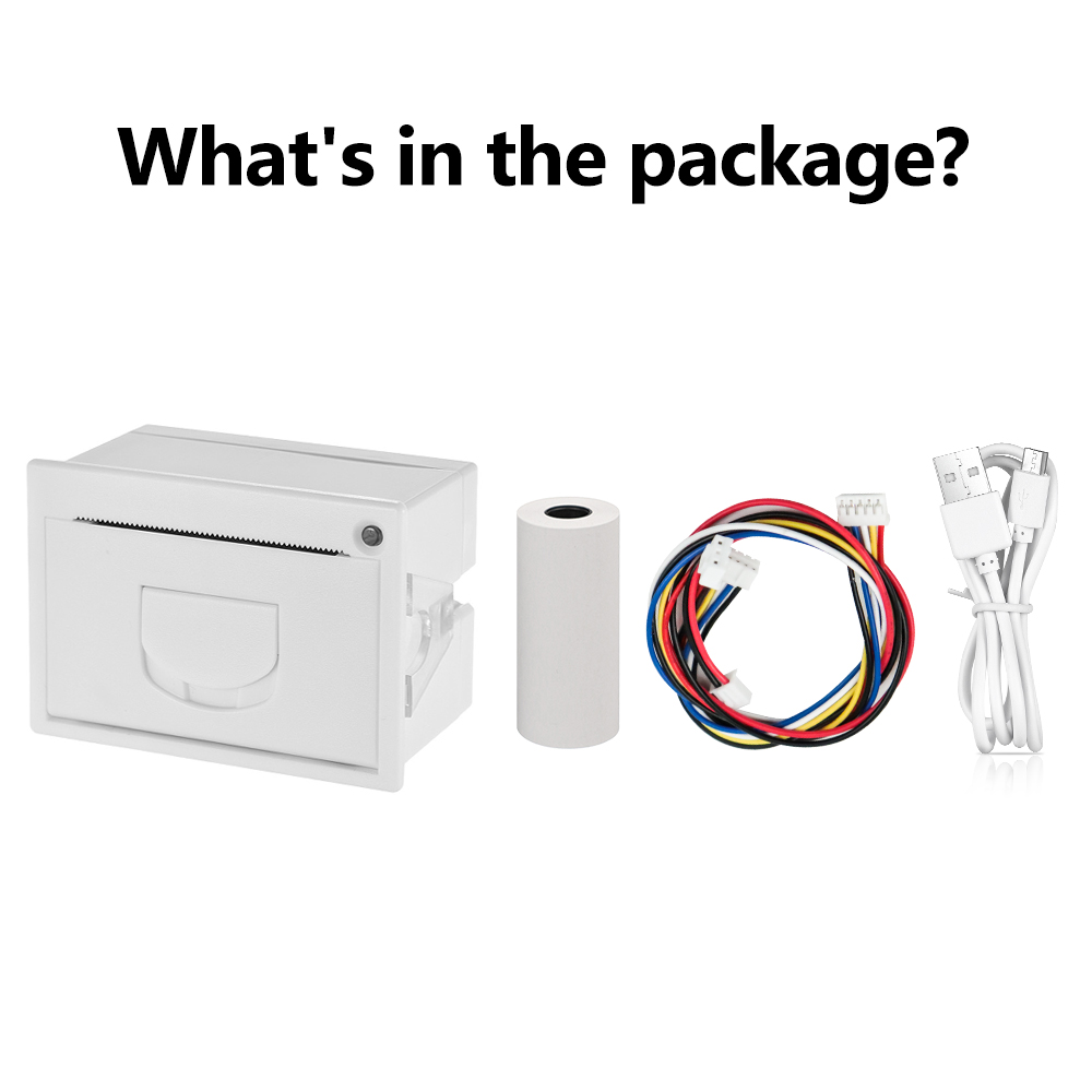 GOOJPRT QR204 58mm Mini Embedded Receipt Thermal Bill Built-in Printer TTL RS232 USB Interface High Speed Printing 50-85mm/s