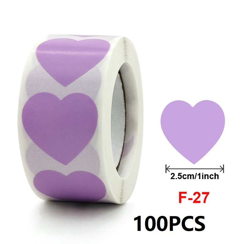 100-500PCS Thank You Stickers Rolling Merci Children's Stickers for Business Packaging Home Made Love Heart Shaped Sticker: Orange