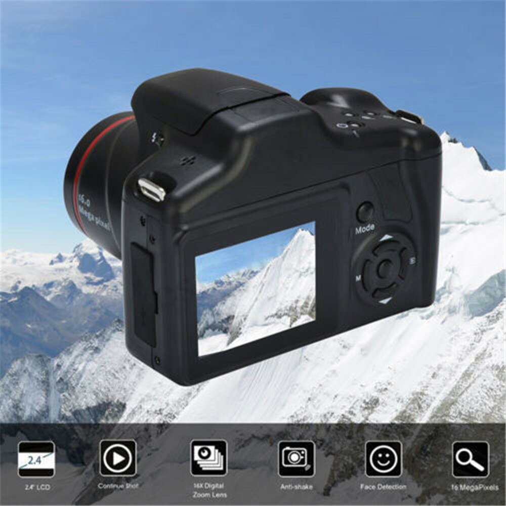 Digital SLR Camera 2.4 Inch Digital SLR Camera TFT LCD Screen 1080P 16X Zoom Anti-shake LED Lamp