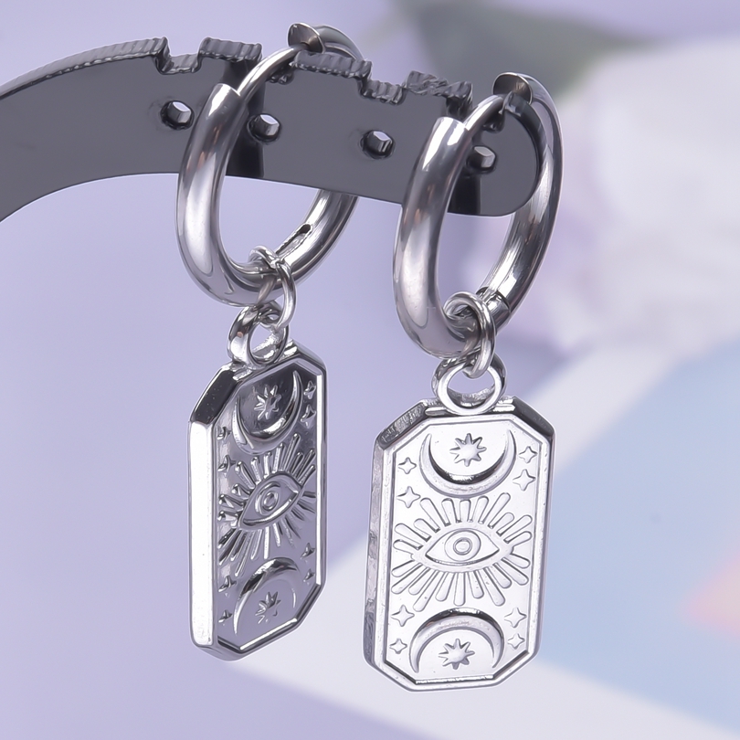 Flamingo Schlange Ohrring durchbohren Edelstahl Ohrringe Für Frauen Männer Zubehör Rose Schädel Ohr Ringe Reifen Pendientes Mujer: Antikes Gold überzogen