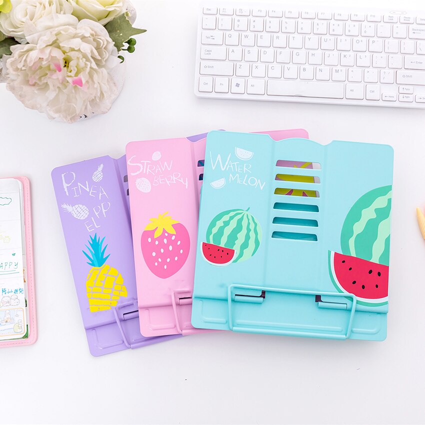 Multifunctional Portable Reading Bookshelf Adjustable Angle Metal Book Stand Foldable Document Book-Reading Holder for study