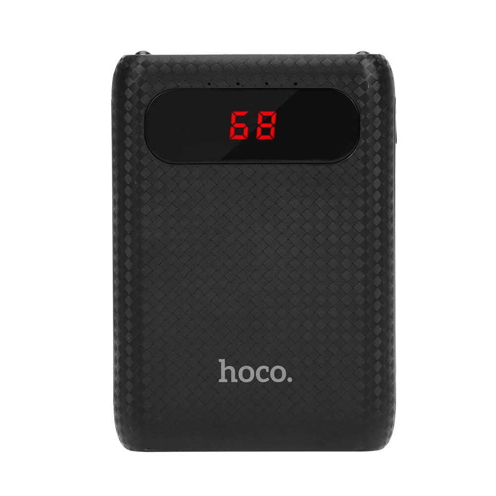 Portable Dual USB 10,000mAh LCD External Battery Charger Power Bank-153009: Chrome