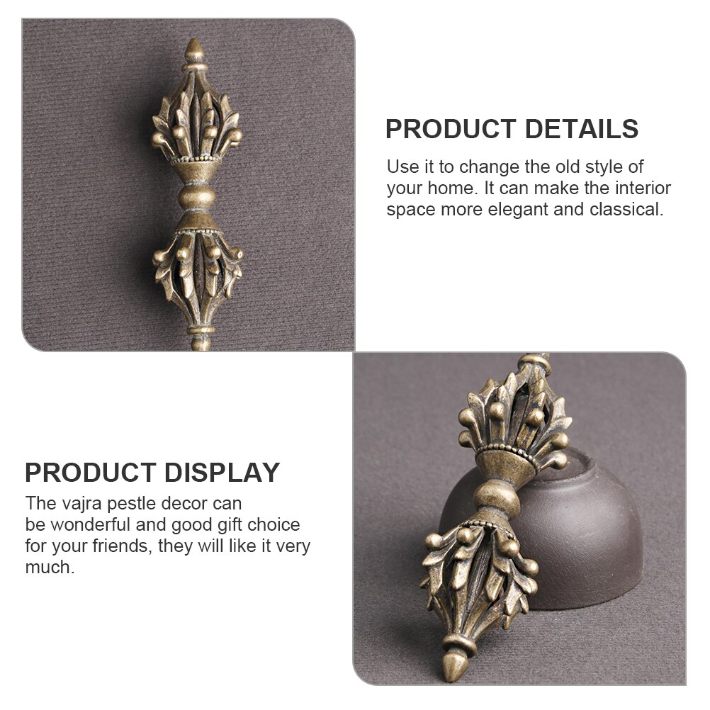 Messing Vajra Stamper Versiering Retro Antieke Vajra Stamper Decor Boeddhisme Stamper Craft Vajra Stamper Ornamenten
