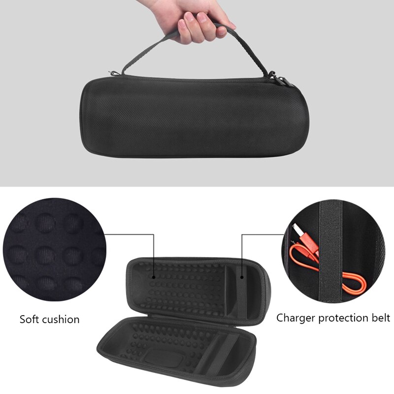 Top Eva Hard Case Voor Jbl Pulse 4 Speaker Carry Storage Case Bag (Zwart)