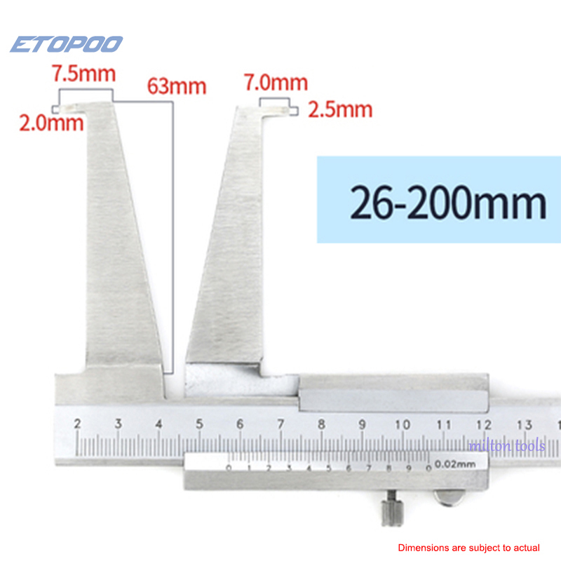 10-160mm 30-300 Inner Groove Caliper Inside Vernier Caliper Stainless Steel Long Claw For Inner Diameter Measurement Tool Gauge