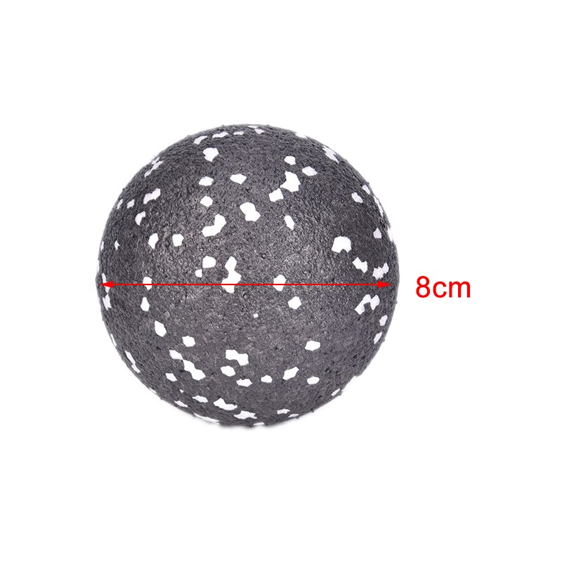 Boule de Massage en EPP, 8CM, haute densité, noire, légère, pour l'entraînement physique, la crosse, le Yoga, le Sport