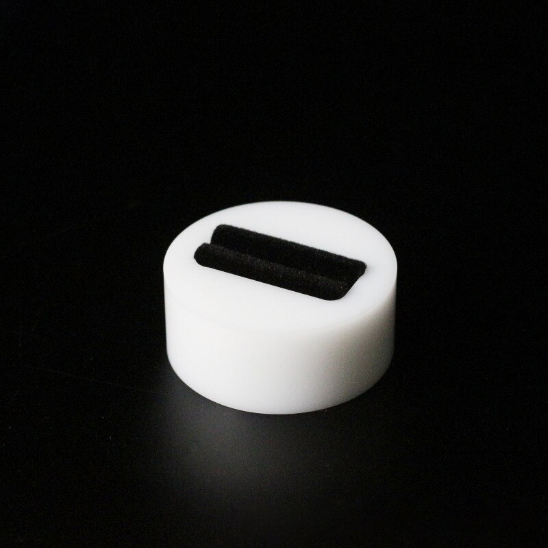 Fashon Acrylic Round Single Slot Ring Display Case Ring Holder Ring Organizer Jewelry Display Stand: white