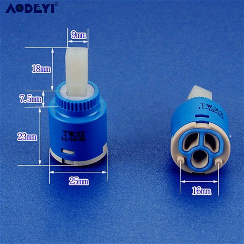 25mm / 35mm / 40mm Ceramic Cartridge Faucet Cartridge Mixer Low Torque Faucet Accessories Spindle Free Rotation Flat Base