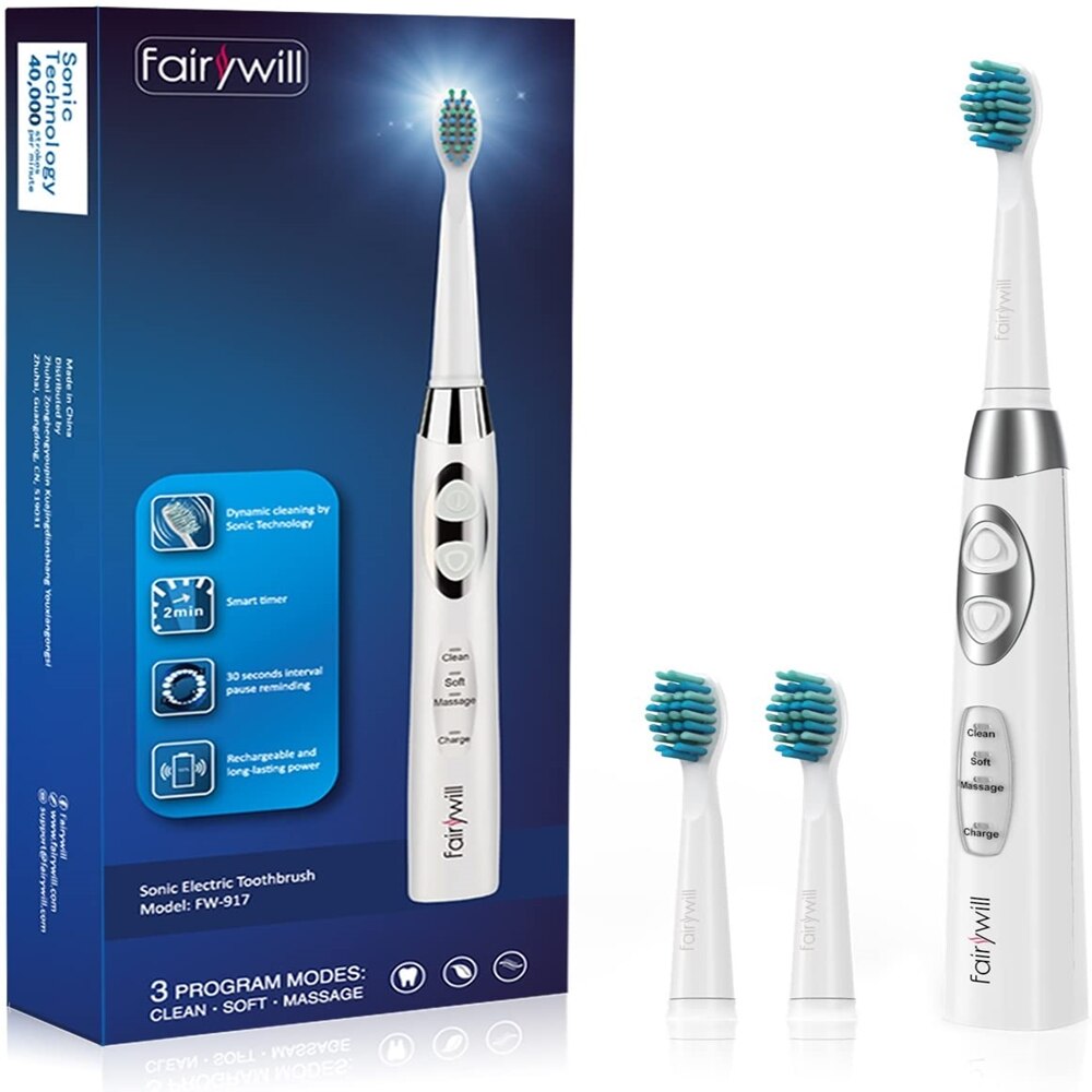 Fairywill Electric Toothbrush Rechargeable 3 Modes... – Grandado