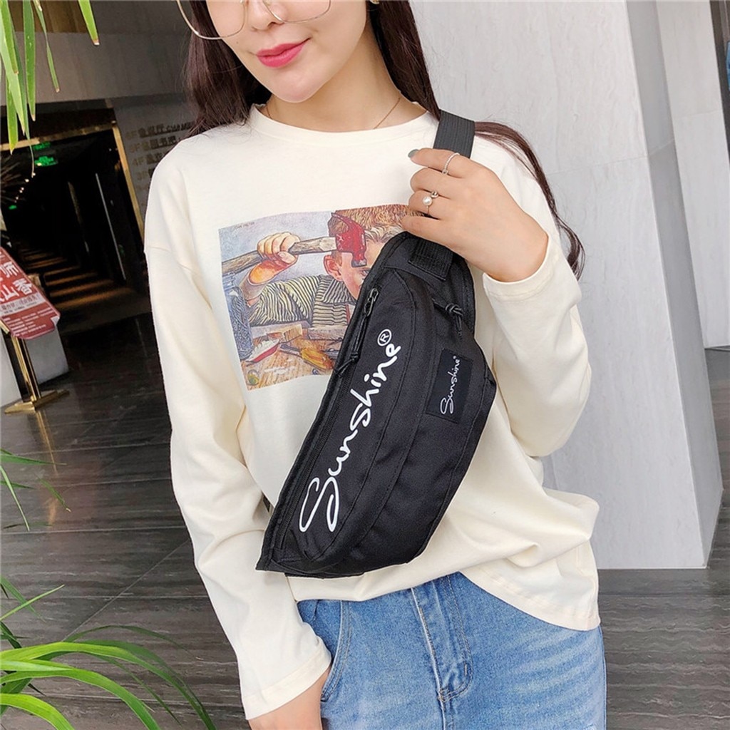 Waist Pack Contrast Color Chest Bag Men's And Women‘s Simple Leisure Oxford Sport Fitness Waist Packs #ss