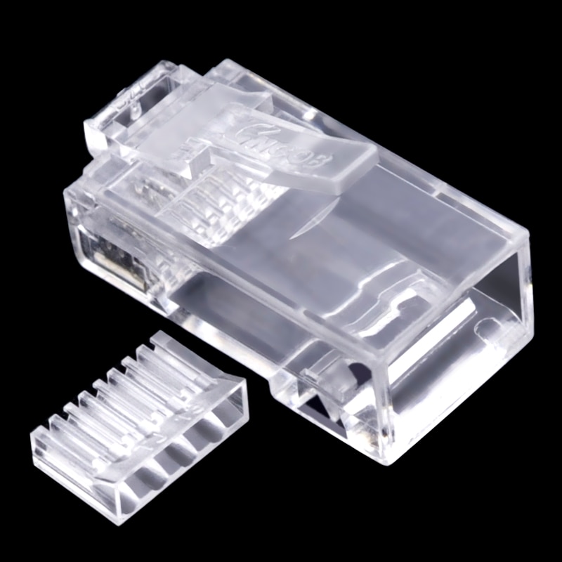 Cncob Cat6 tweedelige, rj45 netwerk connector RJ-45 netwerk kabel modulaire plug duizend M Ethernet 8p8c kristal vergulde